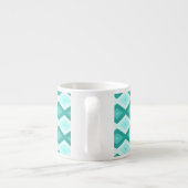 Tasse Expresso Motif diamant turquoise (Dos)