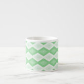 Tasse Expresso Motif diamant vert pomme (Devant)
