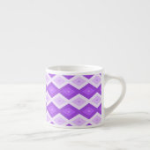 Tasse Expresso Motif diamant violet clair (Droite)