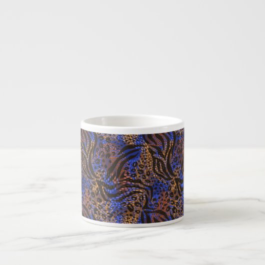Tasse Expresso Motif d'impression Leopard et Zebra (Devant)
