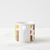 Tasse Expresso Motif D'Ours, Mignons Ours, Citrouille, Votre Nom (Dos)