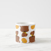 Tasse Expresso Motif D'Ours, Mignons Ours, Citrouille, Votre Nom (Devant)