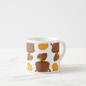Tasse Expresso Motif D'Ours, Mignons Ours, Citrouille, Votre Nom (Devant droit)