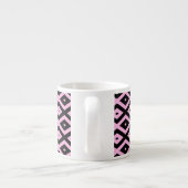 Tasse Expresso Motif en diamant rose pâle et noir (Dos)