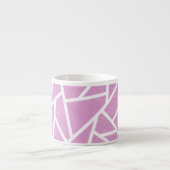 Tasse Expresso Motif en mosaïque rose et blanc (Devant)