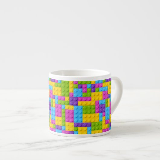 Tasse Expresso Motif en plastique de blocs de construction (Devant droit)