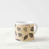 Tasse Expresso motif feuille (Devant droit)