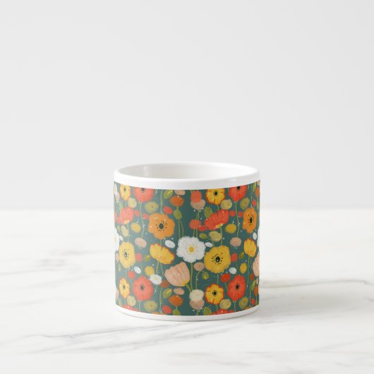Tasse Expresso Motif Fleur sauvage coloré (Devant)