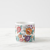 Tasse Expresso Motif floral 5 d'élégance abstraite (Devant)