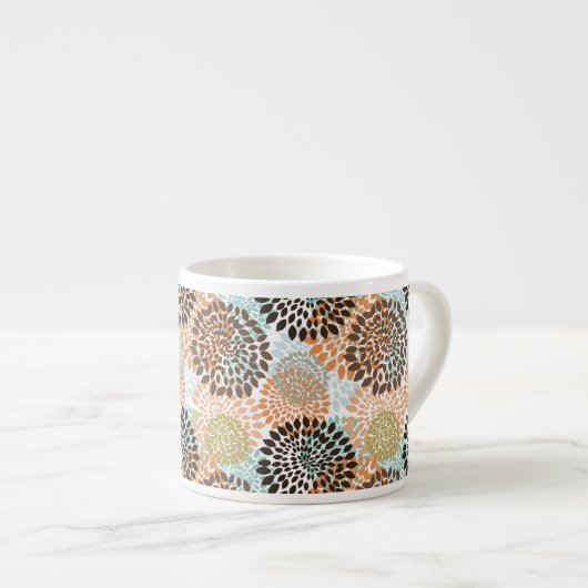 Tasse Expresso Motif floral 7 (Devant droit)