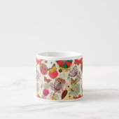 Tasse Expresso Motif floral dans le rétro style 4 (Devant)