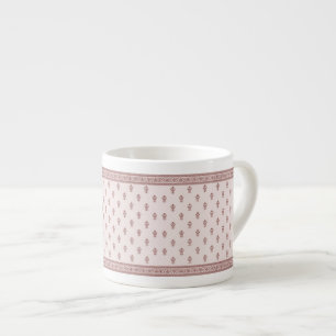 Tasse Expresso Motif Floral En Rose Champignons