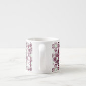 Tasse Expresso motif floral marron et blanc (Dos)