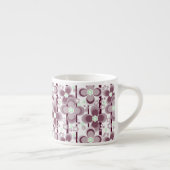 Tasse Expresso motif floral marron et blanc (Droite)