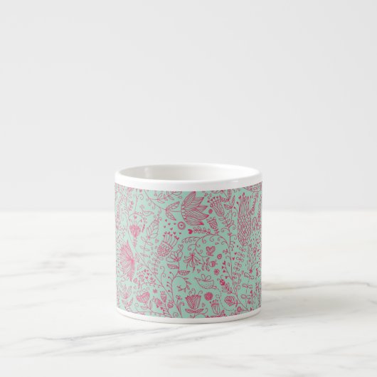 Tasse Expresso Motif floral mignon d'été (Devant)