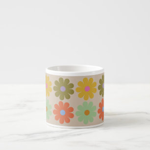 Tasse Expresso Motif floral vintage pastel simple