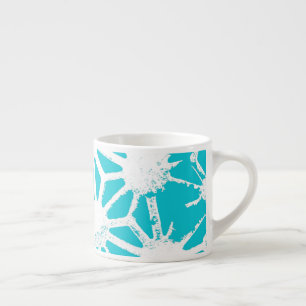 Tasse Expresso Motif géométrique Aqua