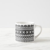 Tasse Expresso Motif géométrique Aztec noir et blanc (Droite)