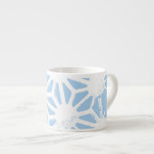Tasse Expresso Motif géométrique bleu pâle (Devant droit)