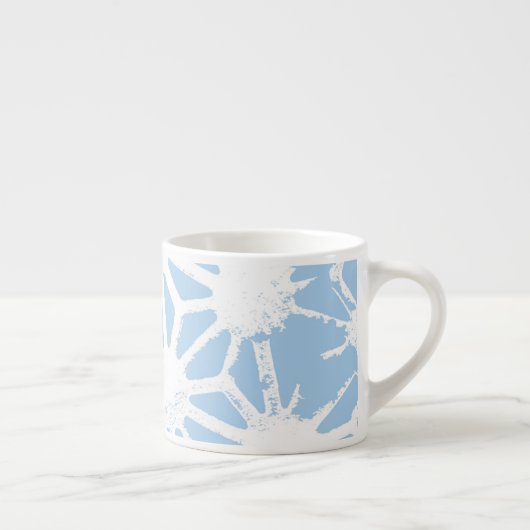 Tasse Expresso Motif géométrique bleu pâle (Droite)