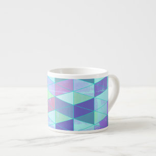 Tasse Expresso Motif géométrique Cubes en Triangles