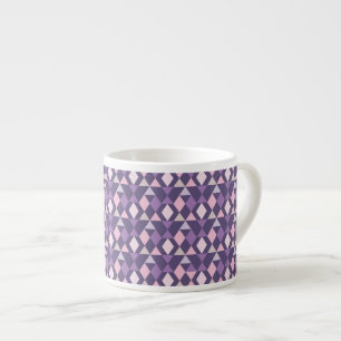 Tasse Expresso Motif géométrique de l'arabe mauve