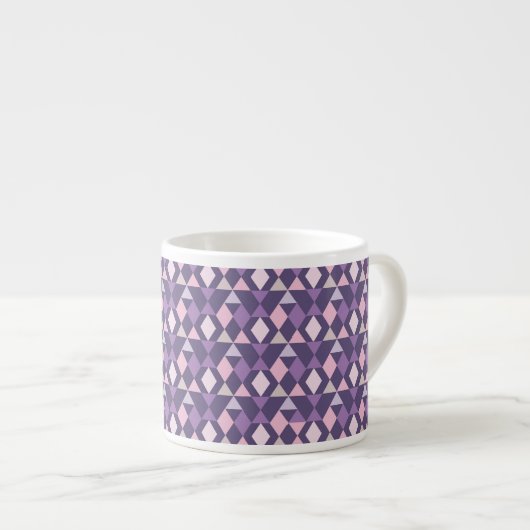 Tasse Expresso Motif géométrique de l'arabe mauve (Devant droit)
