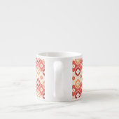 Tasse Expresso Motif géométrique d'ikat d'or (Dos)