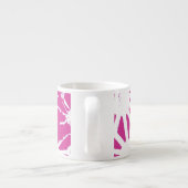 Tasse Expresso Motif géométrique Fuchsia (Dos)
