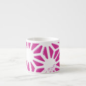 Tasse Expresso Motif géométrique Fuchsia (Devant)