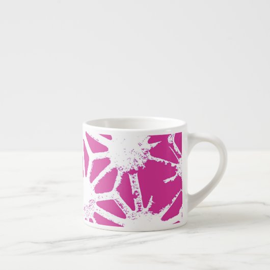 Tasse Expresso Motif géométrique Fuchsia (Droite)