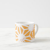Tasse Expresso Motif géométrique jaune (Devant droit)