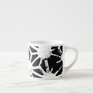 Tasse Expresso Motif géométrique noir et blanc