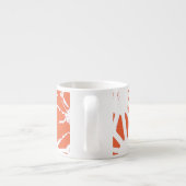 Tasse Expresso Motif géométrique orange et blanc (Dos)