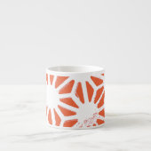 Tasse Expresso Motif géométrique orange et blanc (Devant)