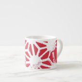 Tasse Expresso Motif géométrique rouge (Devant droit)