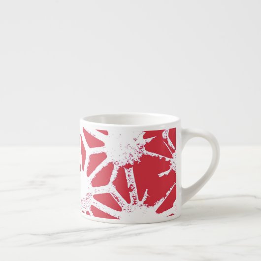 Tasse Expresso Motif géométrique rouge (Droite)