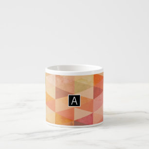 Tasse Expresso Motif géométrique Triangle doux Monogrammé