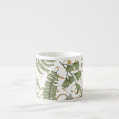 Tasse Expresso Motif Green et Gold Fern (Devant)