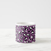 Tasse Expresso Motif léopard, Spots, Leopard pourpre, Votre Nom (Devant)