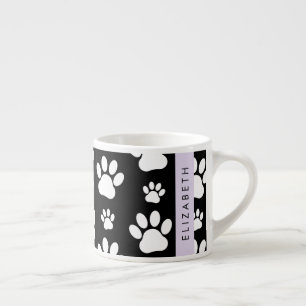Tasse Expresso Motif mâle, Patrouilles de chien, Noir et Blanc, V