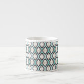 Tasse Expresso Motif marocain de turquoise (Devant)