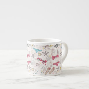 Tasse Expresso Motif mignon d'abrégé sur été