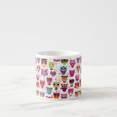 Tasse Expresso Motif mignon d'arrière - plan de hibou pour des (Devant)
