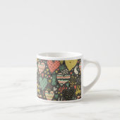 Tasse Expresso Motif mignon de lapins d'amour avec des coeurs (Droite)