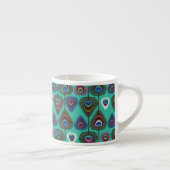Tasse Expresso motif mignon de plume de paon (Droite)