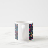 Tasse Expresso motif mignon d'oiseaux et de fleurs (Dos)