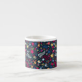 Tasse Expresso motif mignon d'oiseaux et de fleurs (Devant)
