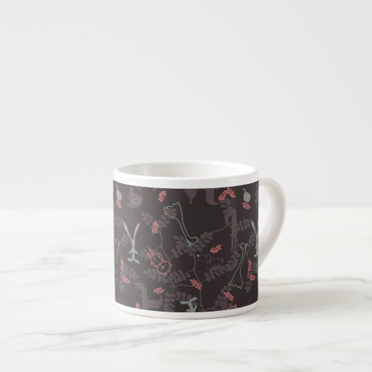 Tasse Expresso motif montrant les animaux 1 de bébé (Devant droit)