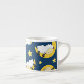 Tasse Expresso Motif mouton, Mouton couché, Lune, Étoiles (Droite)